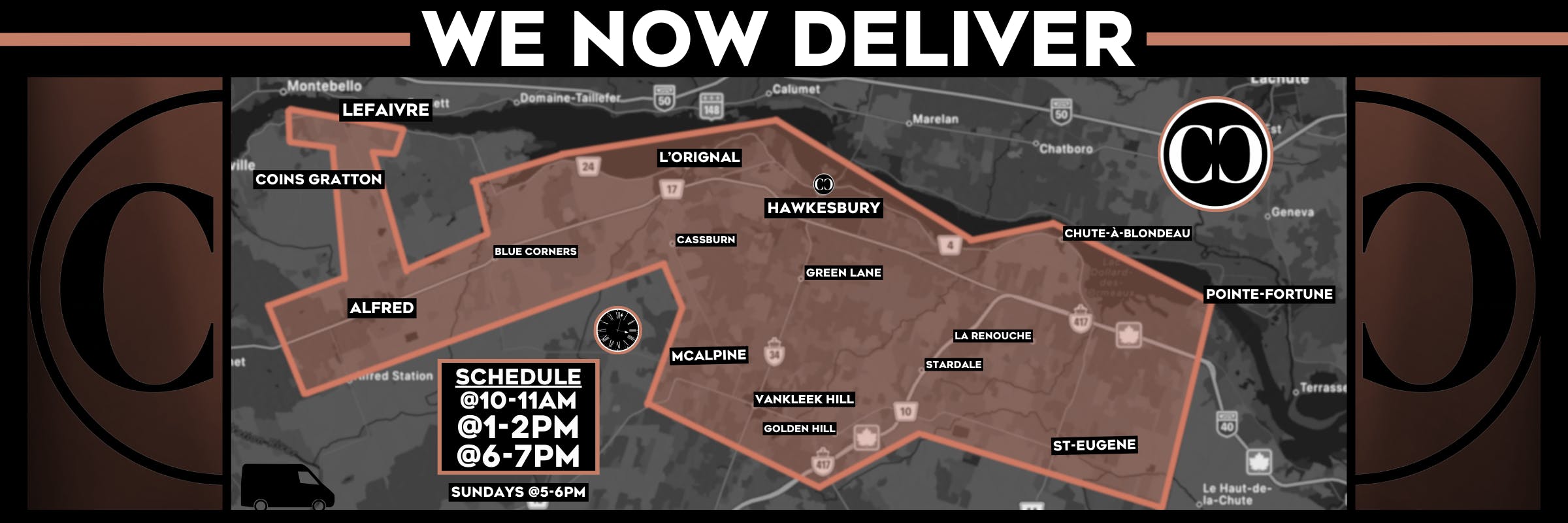 Cannabis delivery Hawkesbury L'Orignal Alfred Vankleek Hill St-Eugene