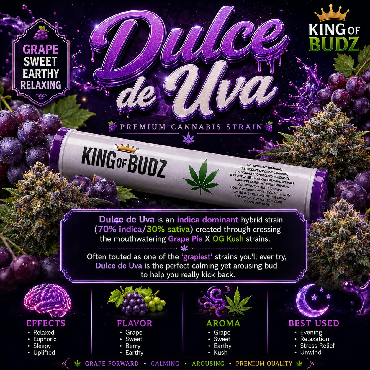 KOB - 1g Preroll - Dulce De Uva