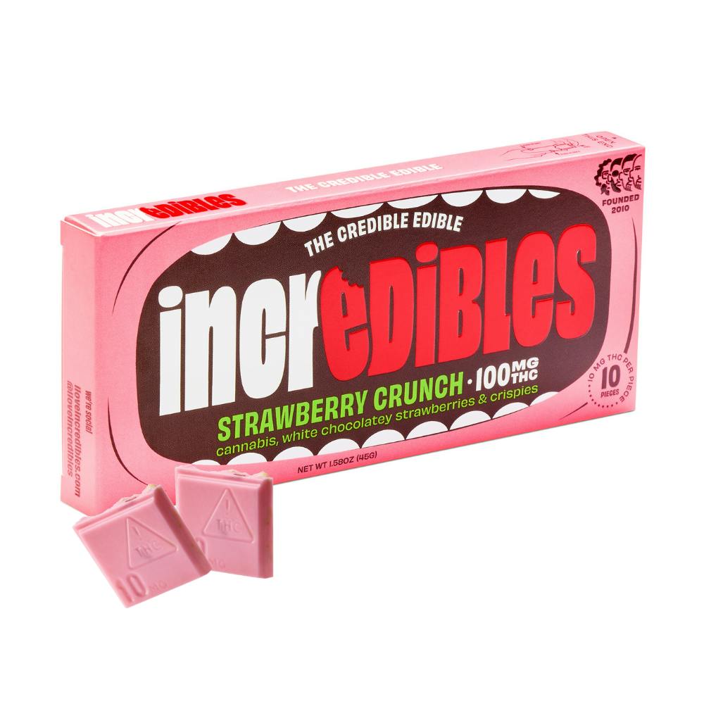 Incredibles - Chocolate Bar - Strawberry Crunch (H) (100mg)