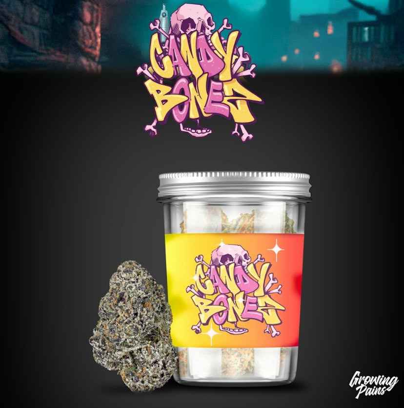 Growing Pains | 14G Half Oz Jar | Candy Bones