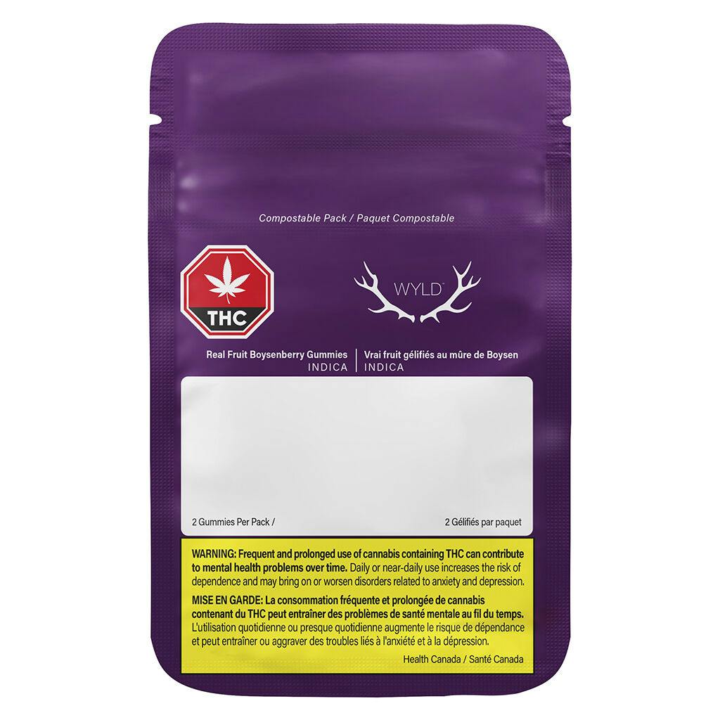 Wyld - real fruit boysenberry 2:1:1 cbd:thc:cbn - 2 pack