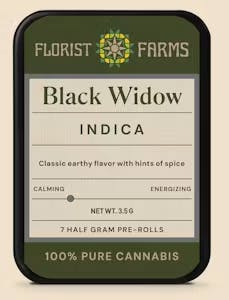 Florist Farms - 7 Pack .5g Prerolls - Black Widow