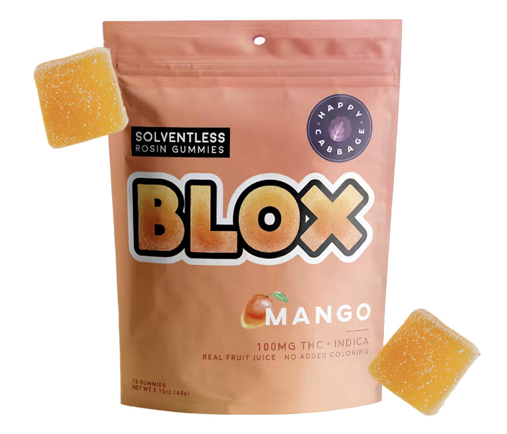 Edibles | BLOX | Mango (Real Fruit) | Solventless Rosin | 10mg