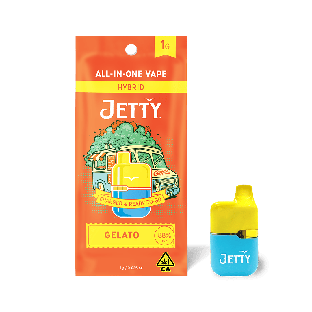 Jetty Extracts Mini Tank AIO High THC Gelato - Hybrid