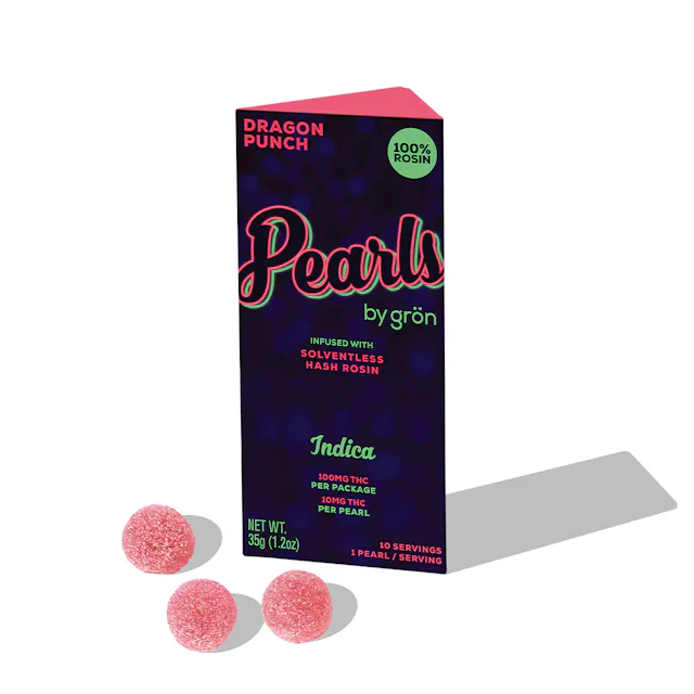 Grön Dragon Punch Pearls Rosin - THC - Indica