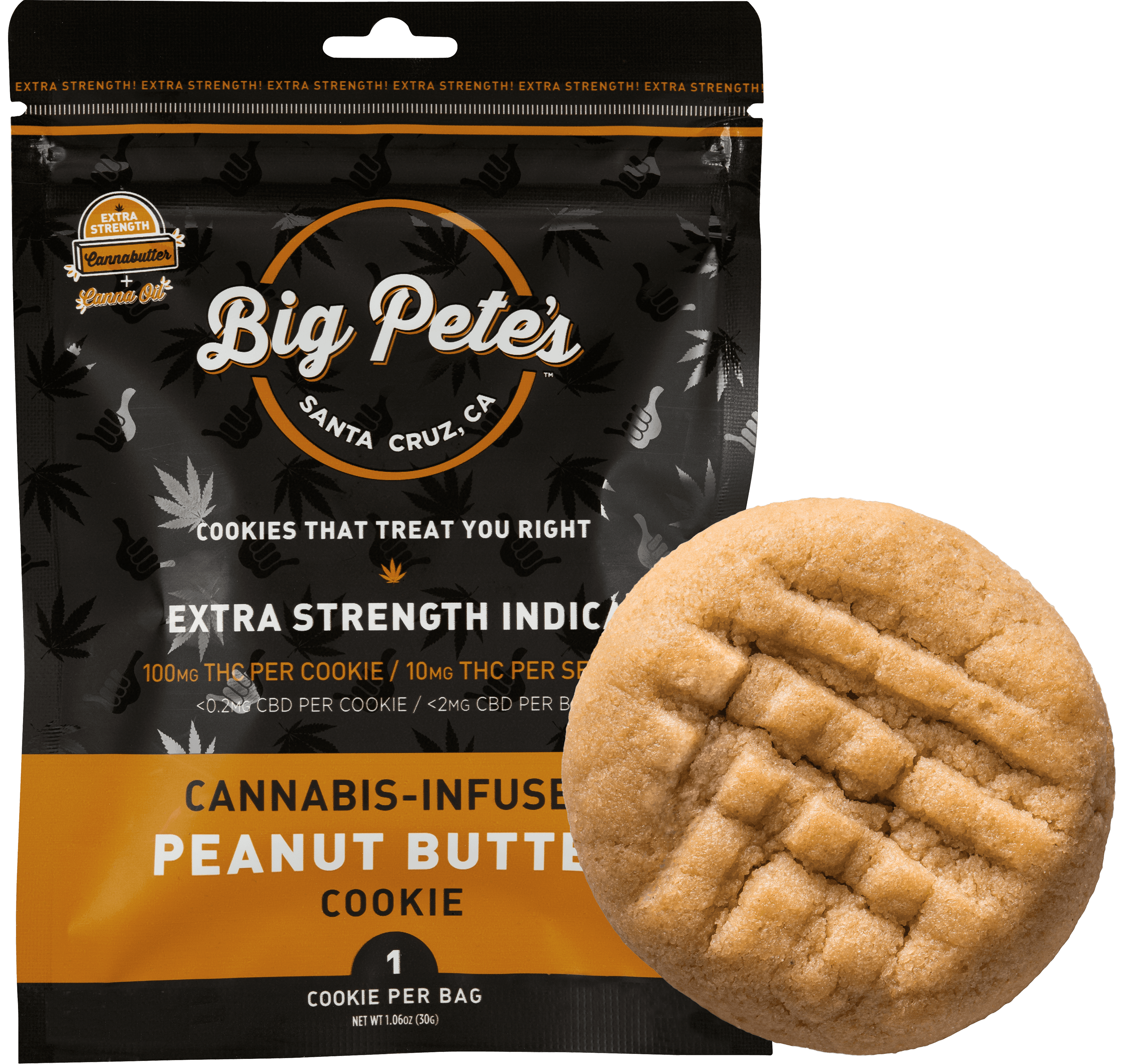 Product: Big Pete's 200mg Single Indica Peanut Butter Cookie