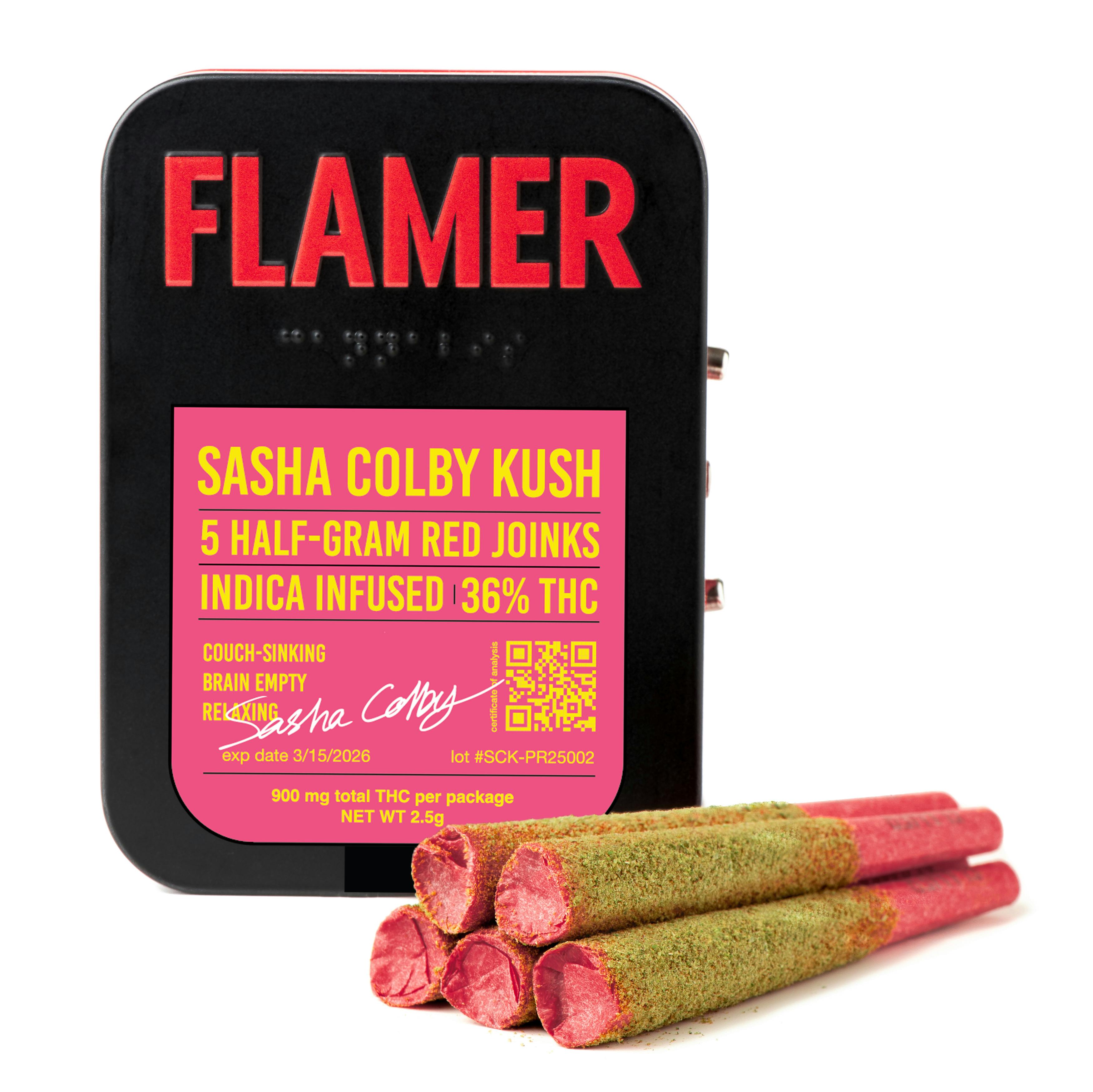 Flamer-5pk Infused Pre roll (0.5g)-Sasha Colby Kush