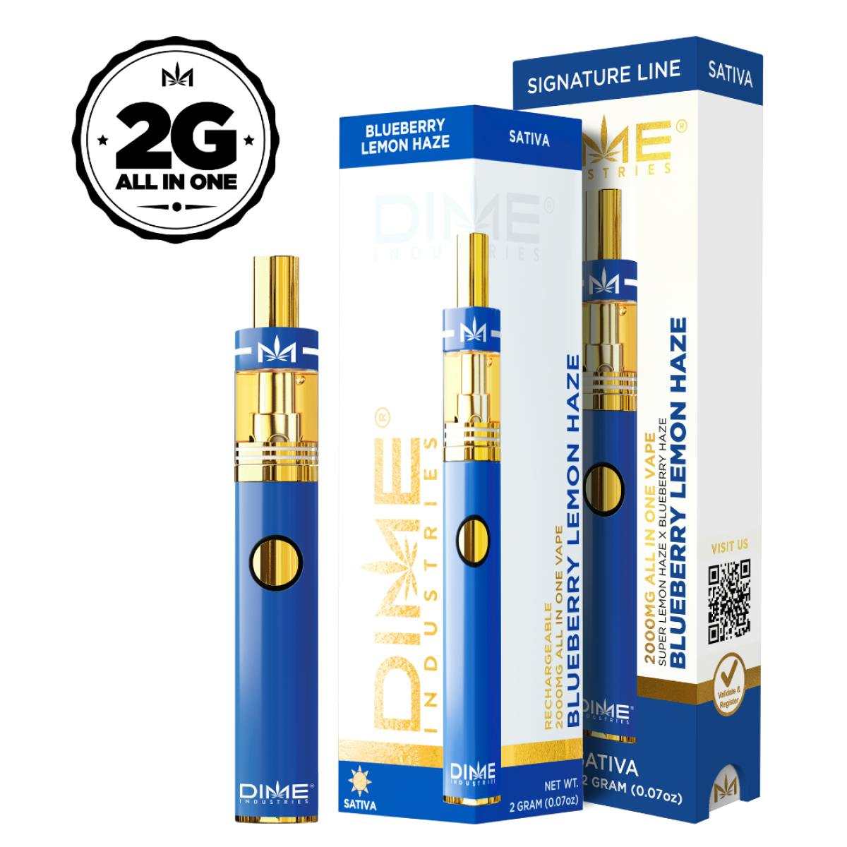 Photo of DIME Signature Line 2g Vape Blueberry Lemon Haze