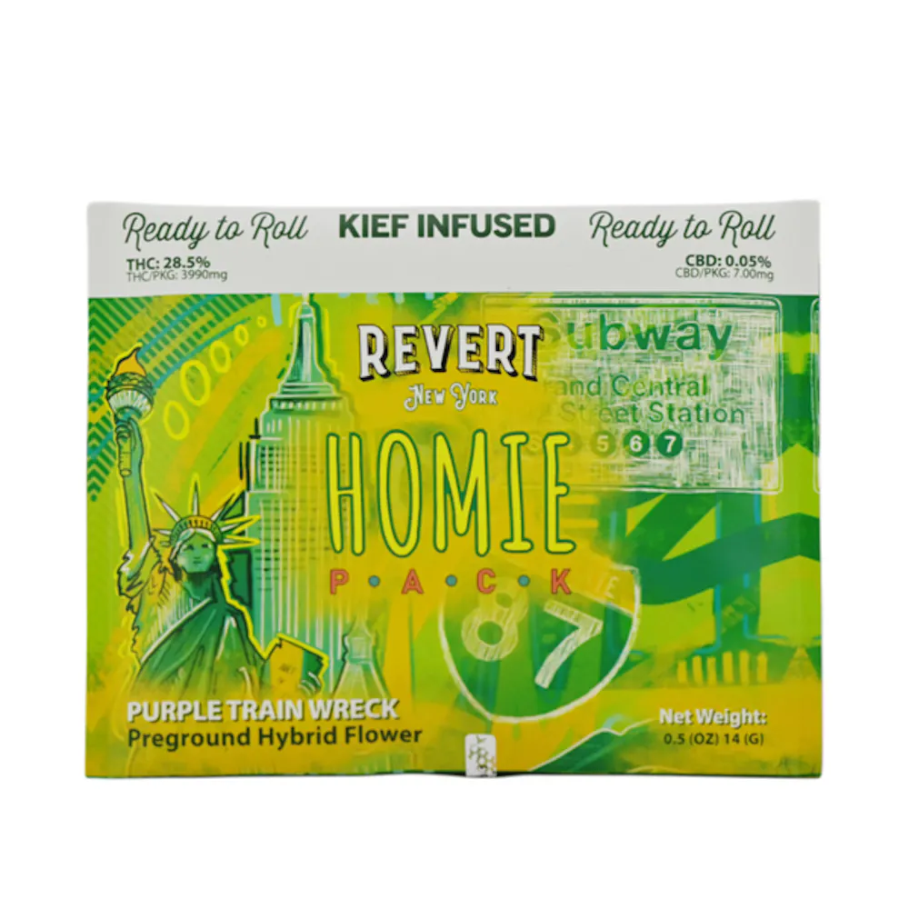 Product Revert - Purple Trainwreck - 14g - Infused Ground Flower (HOMIE PACK)