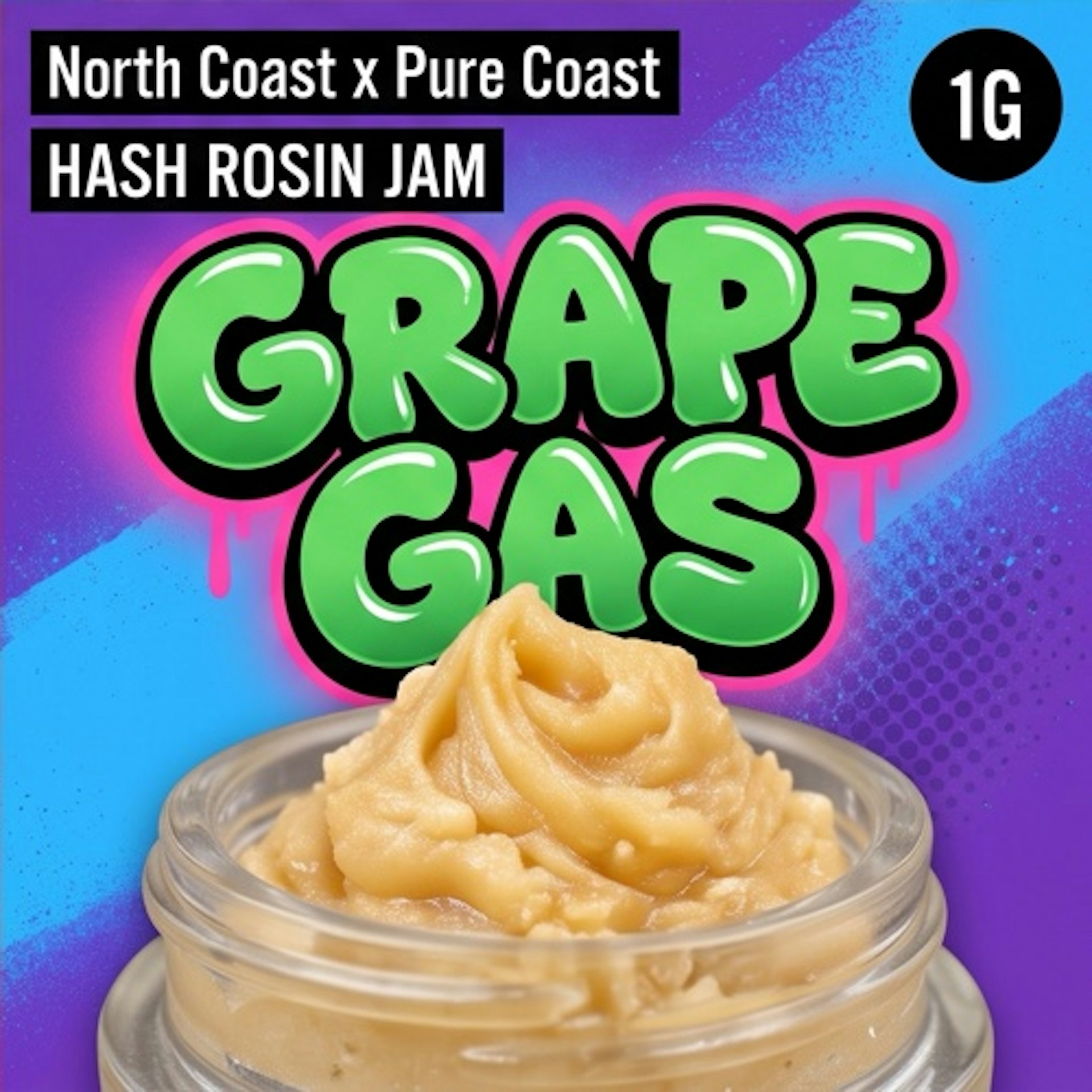North Coast x Pure Coast - Grape Gas Tier 2 Hash Rosin Jam