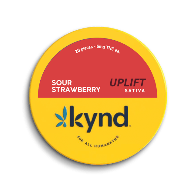 Kynd Uplift Sour Strawberry (S) Gummies 5mg 20pk - Image 1