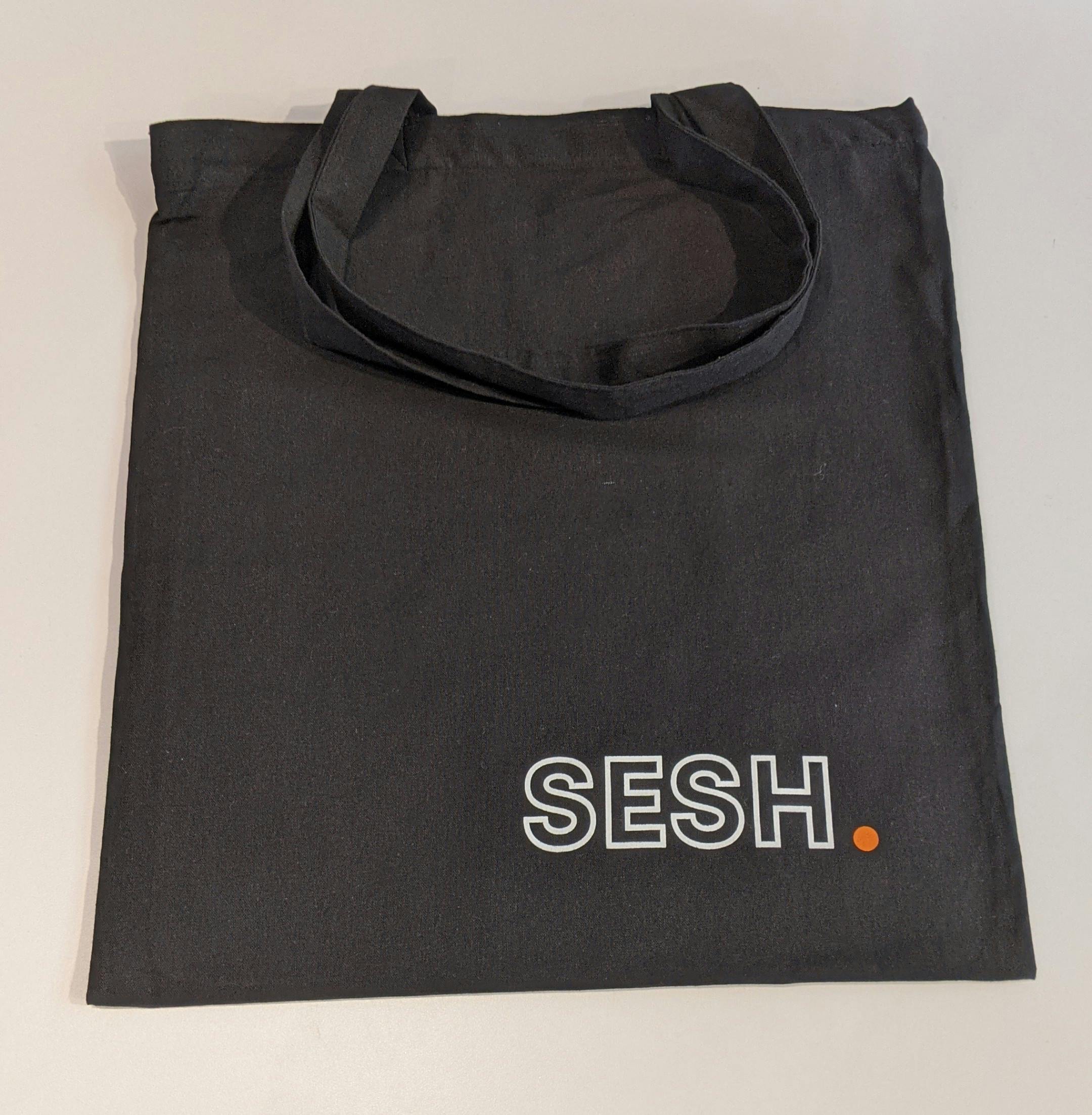 Sesh wear - sesh tote bag - black