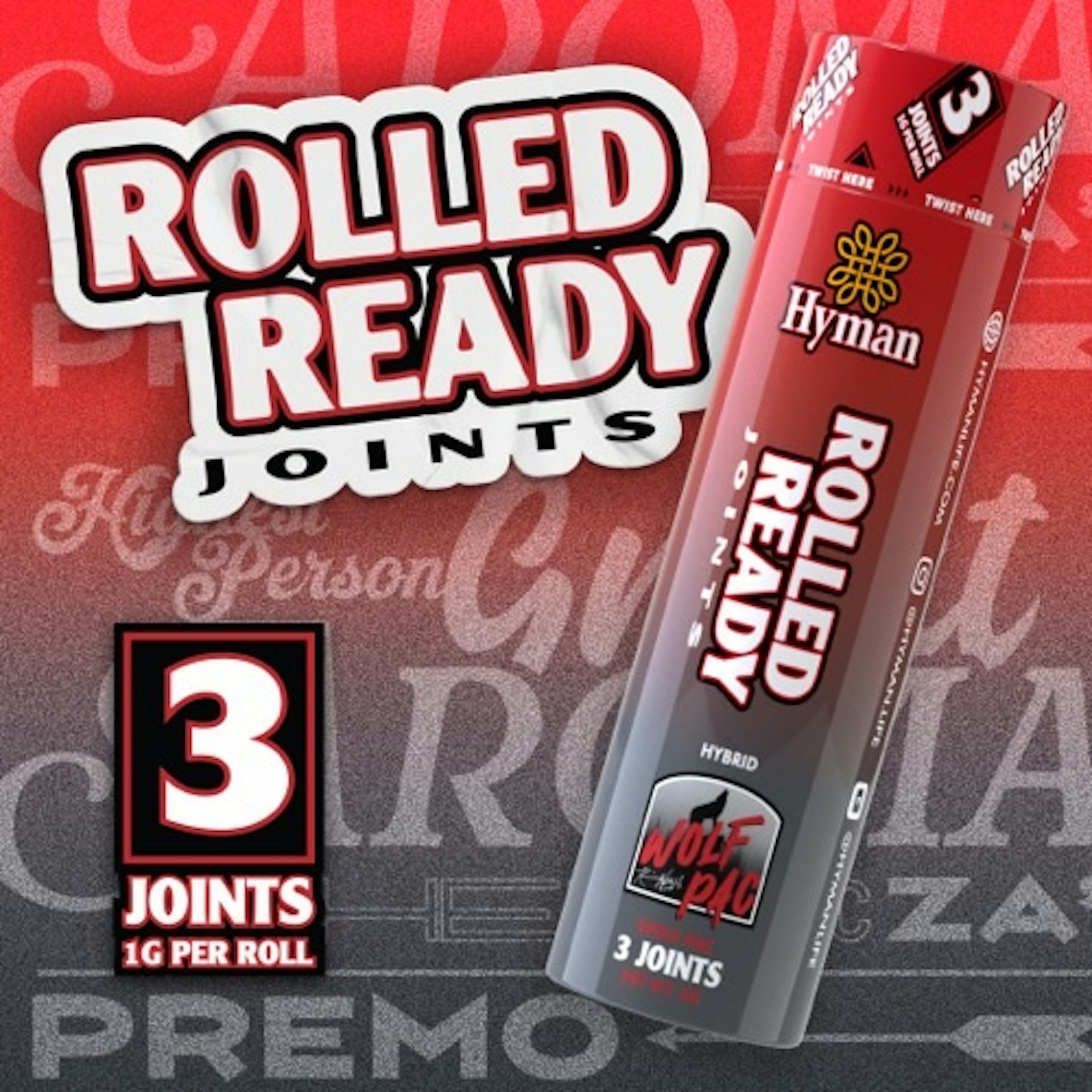 Hyman Rolled Ready - Wolf Pac x Kevin Nash 3pk Pre-Rolls