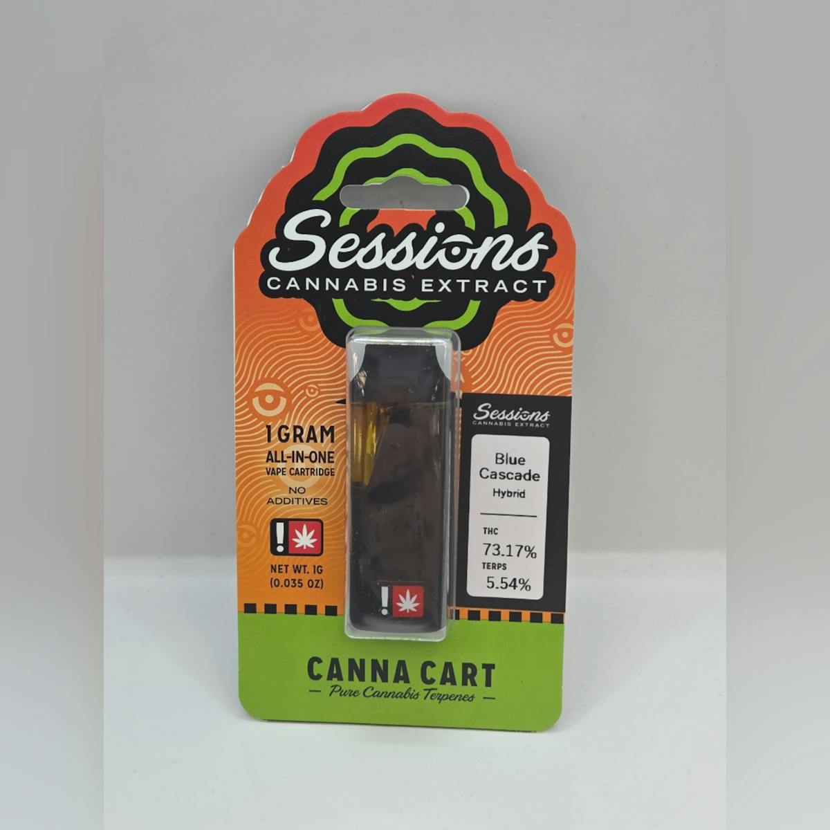 Photo of Blue Cascade Distillate Cartridge (Sessions)