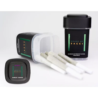 House Of Sacci - 7 Pack .5g Prerolls - Garlic Sauce - PRE_ROLLS by House of Sacci at King of Budz