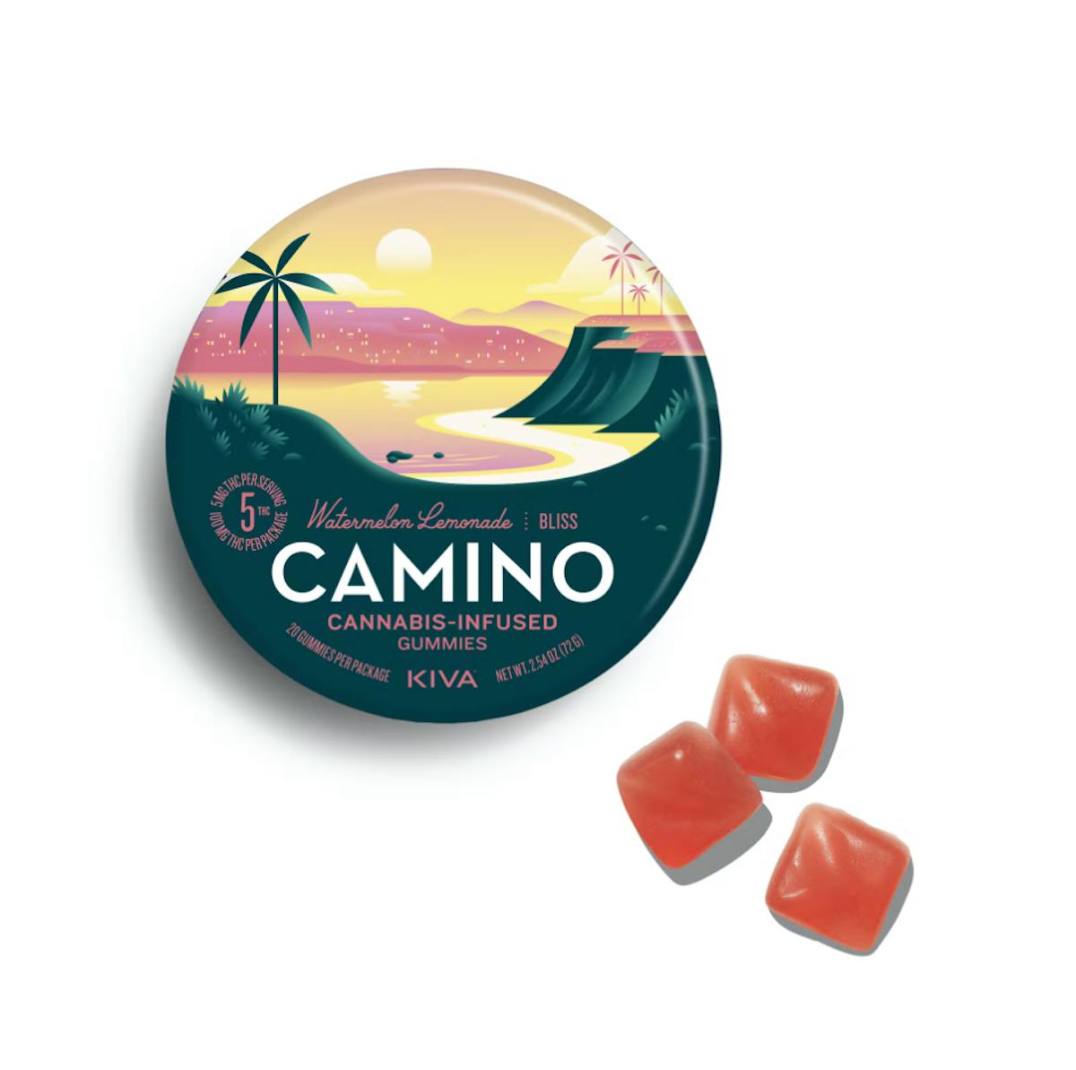 Photo of KIVA Camino Watermelon Lemonade Gummies 100mg 20pk