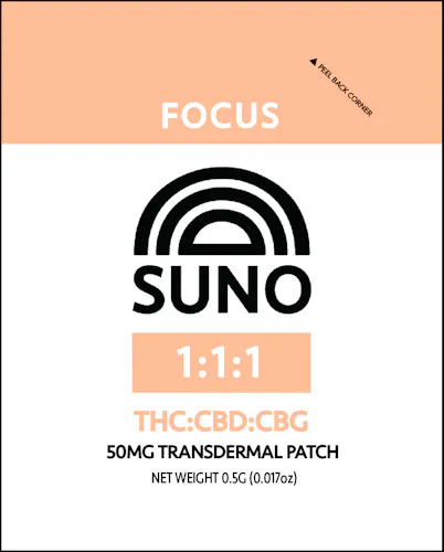 Focus Patch | 1:1:1 THC:CBD:CBG | 50mg-active
