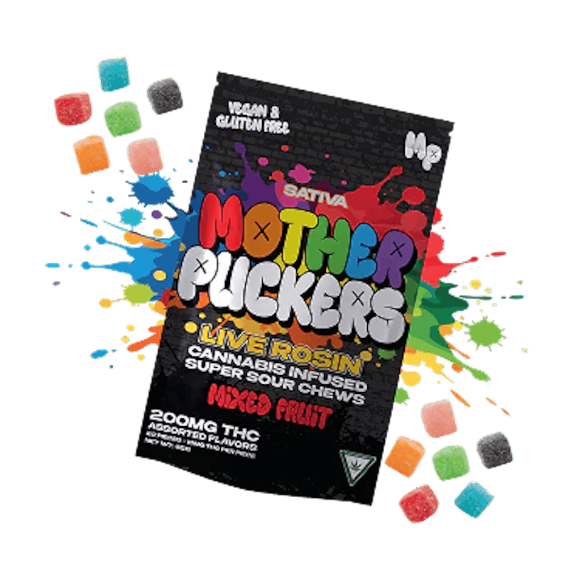 Mother Puckers | 200mg Live Rosin Gummies | Mixed Fruit
