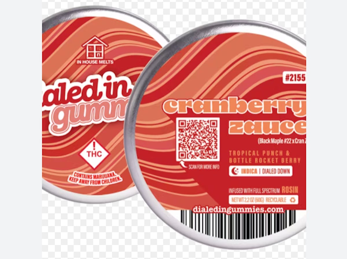 Photo of Dialed In – Rosin Gummies – Cranberry Zauce (I) 100mg