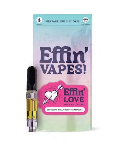 Product AWH Effin' Cart - Seductive Strawberry Champagne 1g (14:1:1 THC:CBD:CBC) (Love)