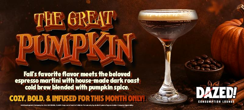 October cocktail of the month at DAZED lounge. The Great Pumpkin