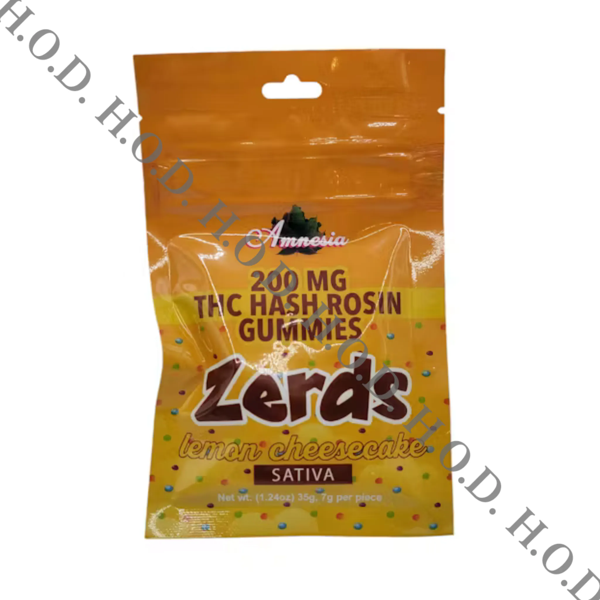 Amnesia Zerds Lemon Cheesecake Hash Rosin Gummies 200mg at House