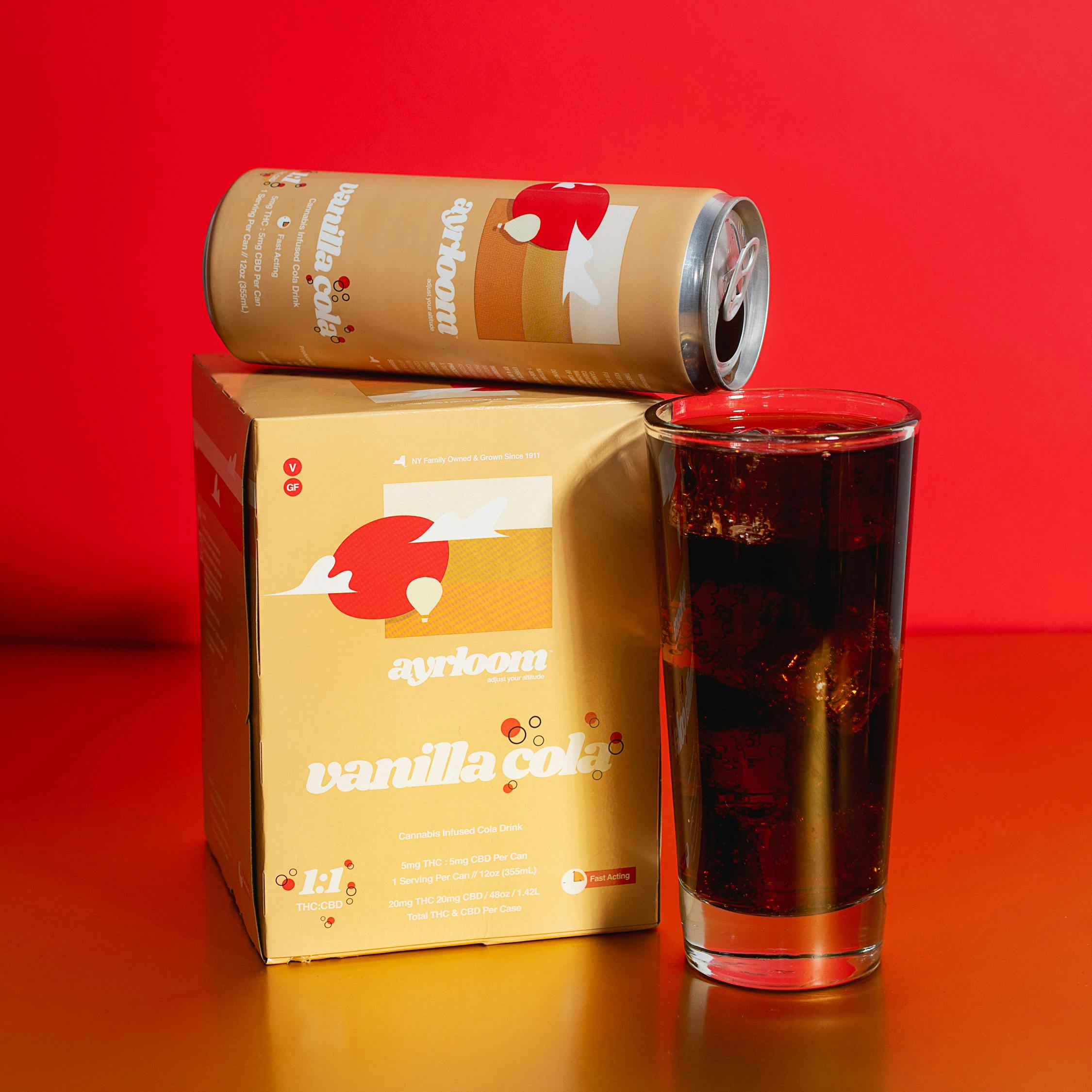 Photo of vanilla cola 1:1 infused beverage 4-pack | 20mg