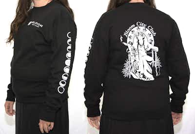 Product: Moon Crew Neck Sweatshirt Black XS - XL | Bloom City Club