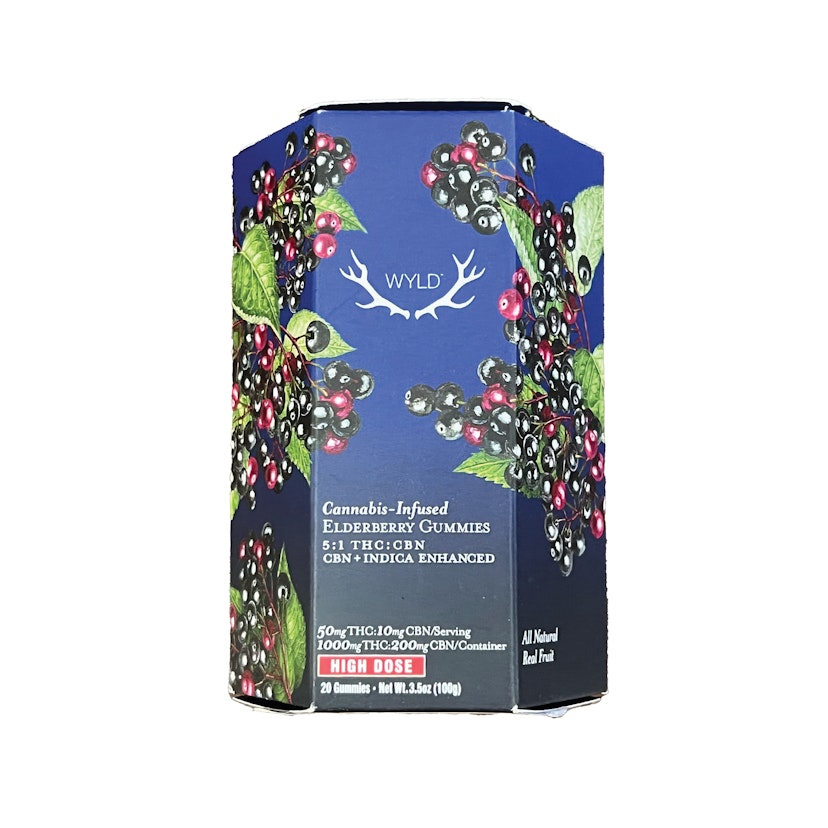 WYLD Edibles: 5:1 CBN MED Elderberry Gummies (I)