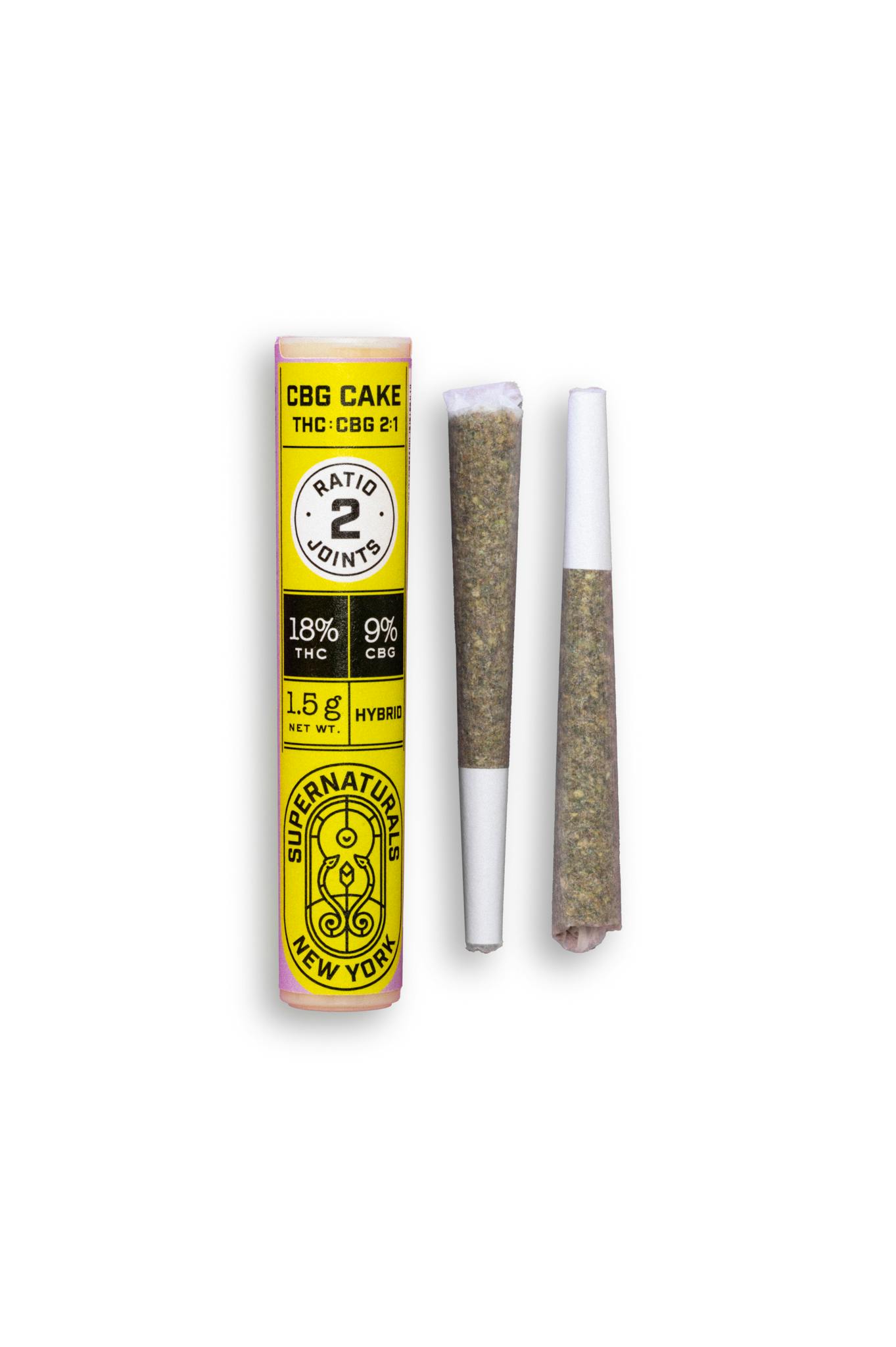 Photo of Supernaturals | CBG CAKE | 2:1 (THC:CBG) 2pk Prerolls