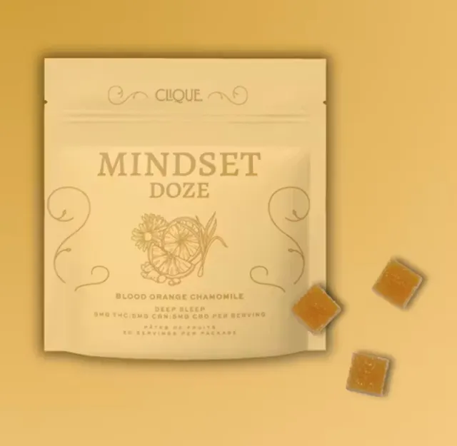 Clique Gummies Blood Orange Chamomile - Doze 1 THC : 1 CBN : 1 CBD 20pk/100mg (indica, 2.8g)