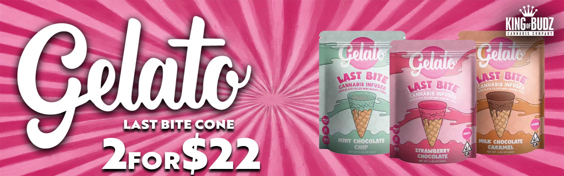 Gelato Last Bite Cones - 2/$22