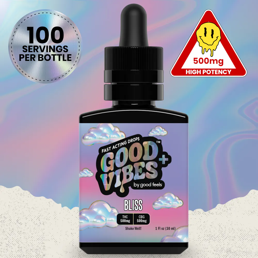 Product Plus Bliss Unflavored Fast-Acting Drops (THC+CBG) | 500mg