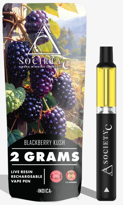 Society C - Blackberry Kush - Live Resin Disposable at The Mint