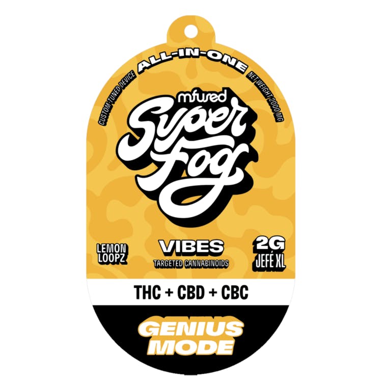 MFUSED Super Fog Disposable Vape Genius Mode THC+CBD+CBC (Targeted  Cannabinoids Flavored) mf