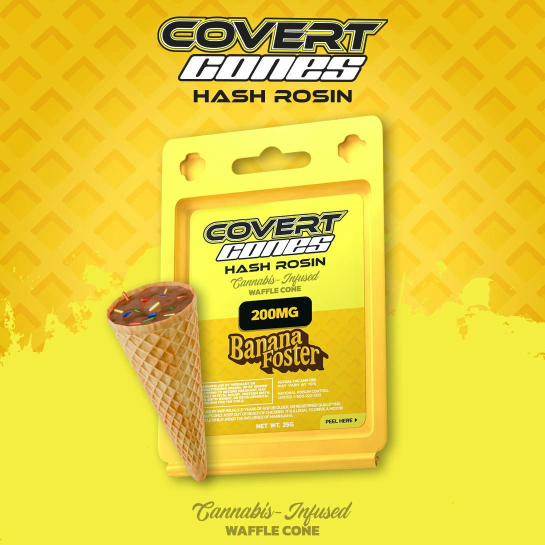 Covert Cups | Rosin Cones - 200mg - Bananas Foster
