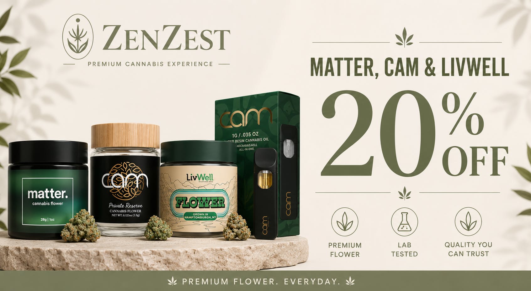 20 % off - Matter, Cam and LivWell Products