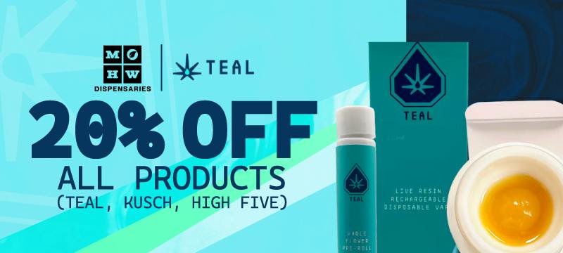 20% off teal