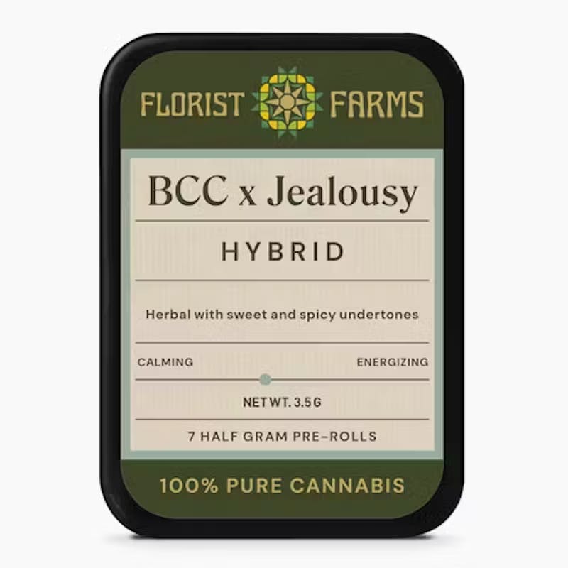 Florist Farms Pre-Rolls | 7 pack .5g | BCC x Jealousy