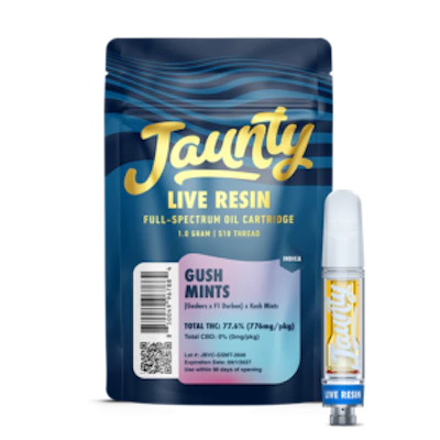 Jaunty - 1g Live Resin Cart - Gush mints - CARTRIDGES by Jaunty at King of Budz