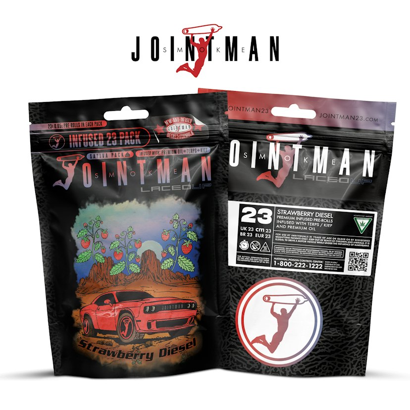 Jointman | 23 x 0.65g Infused Pre-Roll Pack | Strawberry Diesel