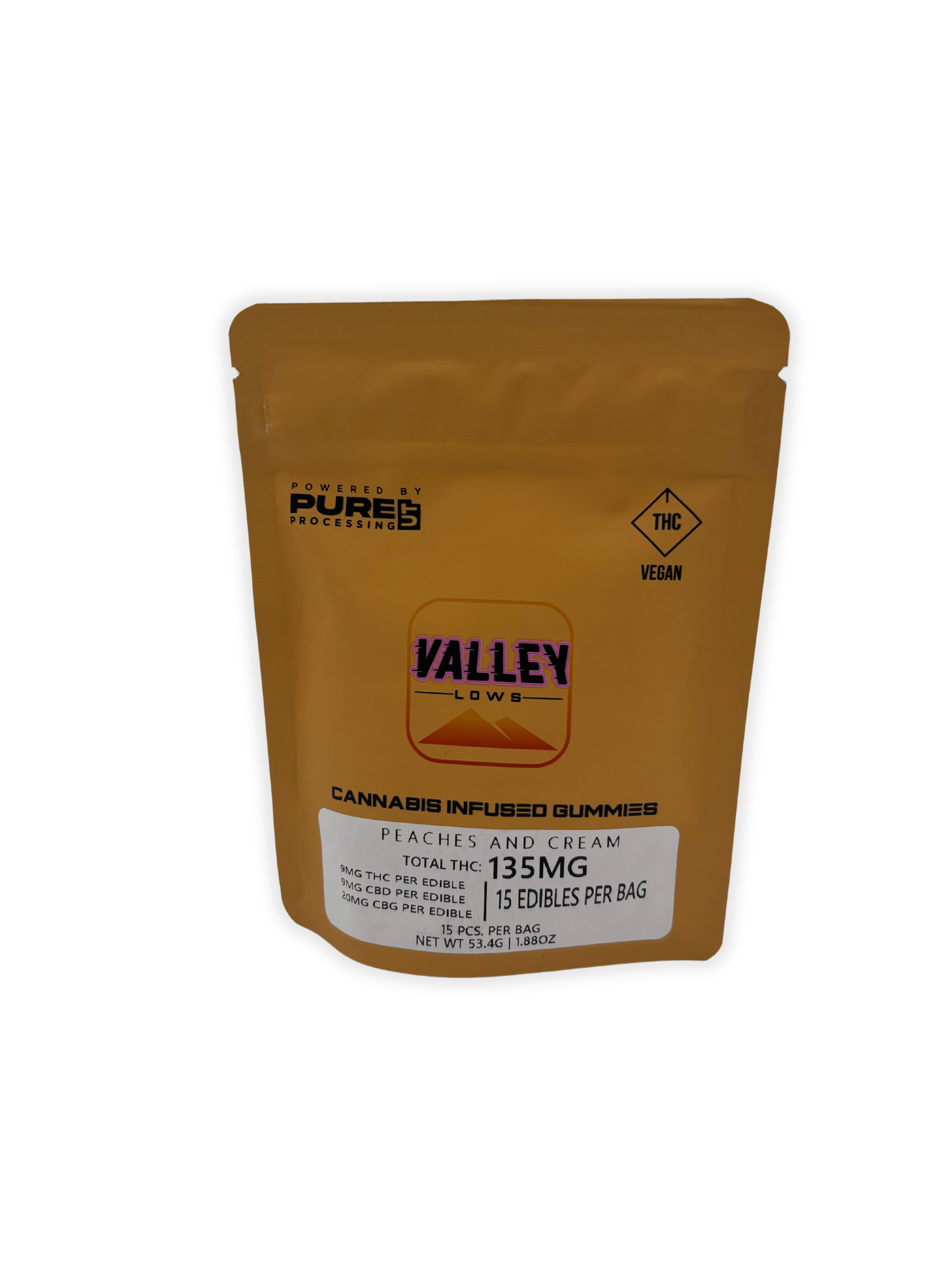 Peaches And Cream 1:1:2 THC:CBD:CBG | 10mg - 15 Count