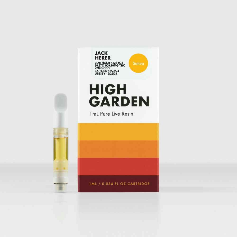 High Garden 1ml Pure Live Resin Cartridge  - Jack Herer