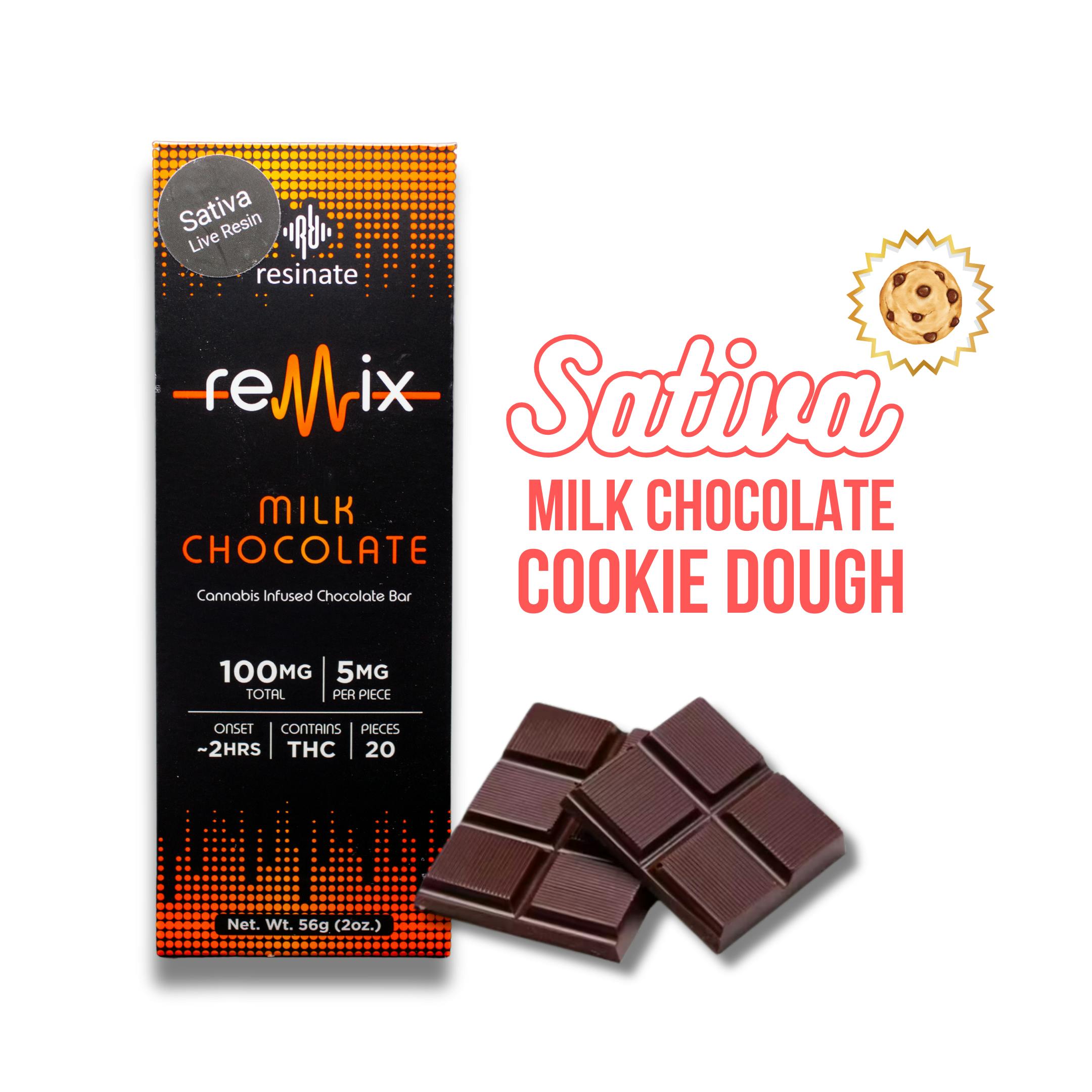 Remix Live Resin Chocolate | Sativa Milk Chocolate Cookie Dough