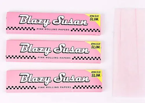 Blazy Susan – Pink Rolling Paper – King Size Slim-1