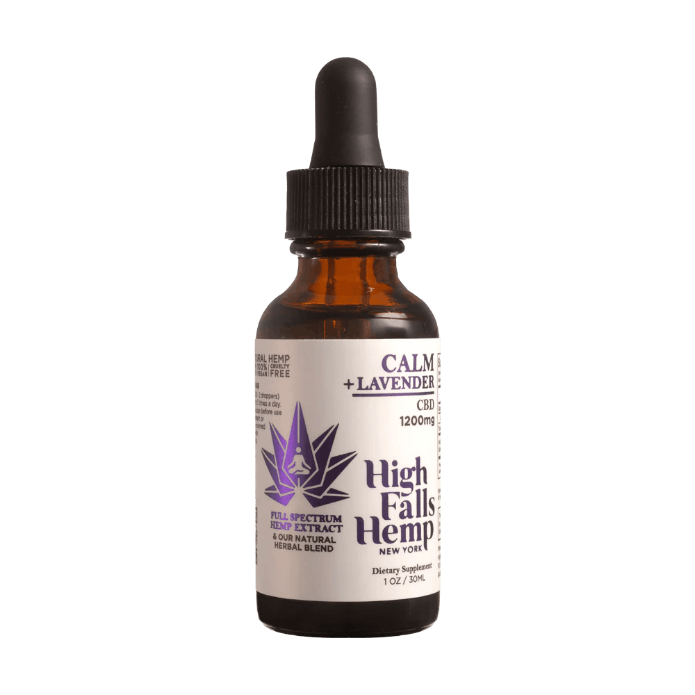 Oral Liquids | High Falls Hemp | Calm + Lavender Full Spectrum CBD Hemp Tincture | 1200mg