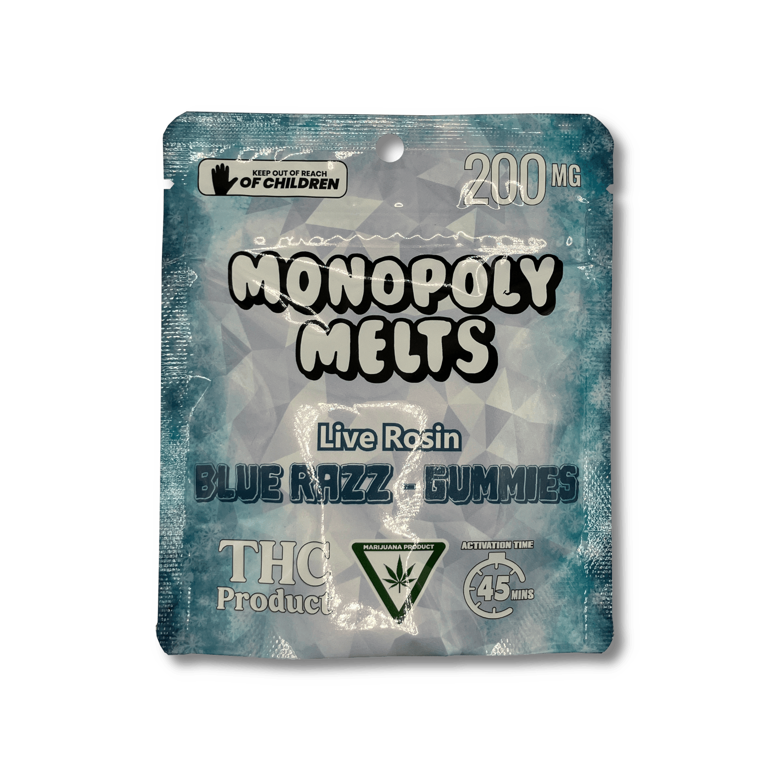 Product: Monopoly Melts | Live Rosin Gummies - 200mg - Blue Razz