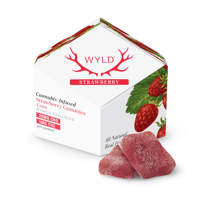 Wyld Strawberry 20:1 CBD + Hybrid Enhanced Gummies