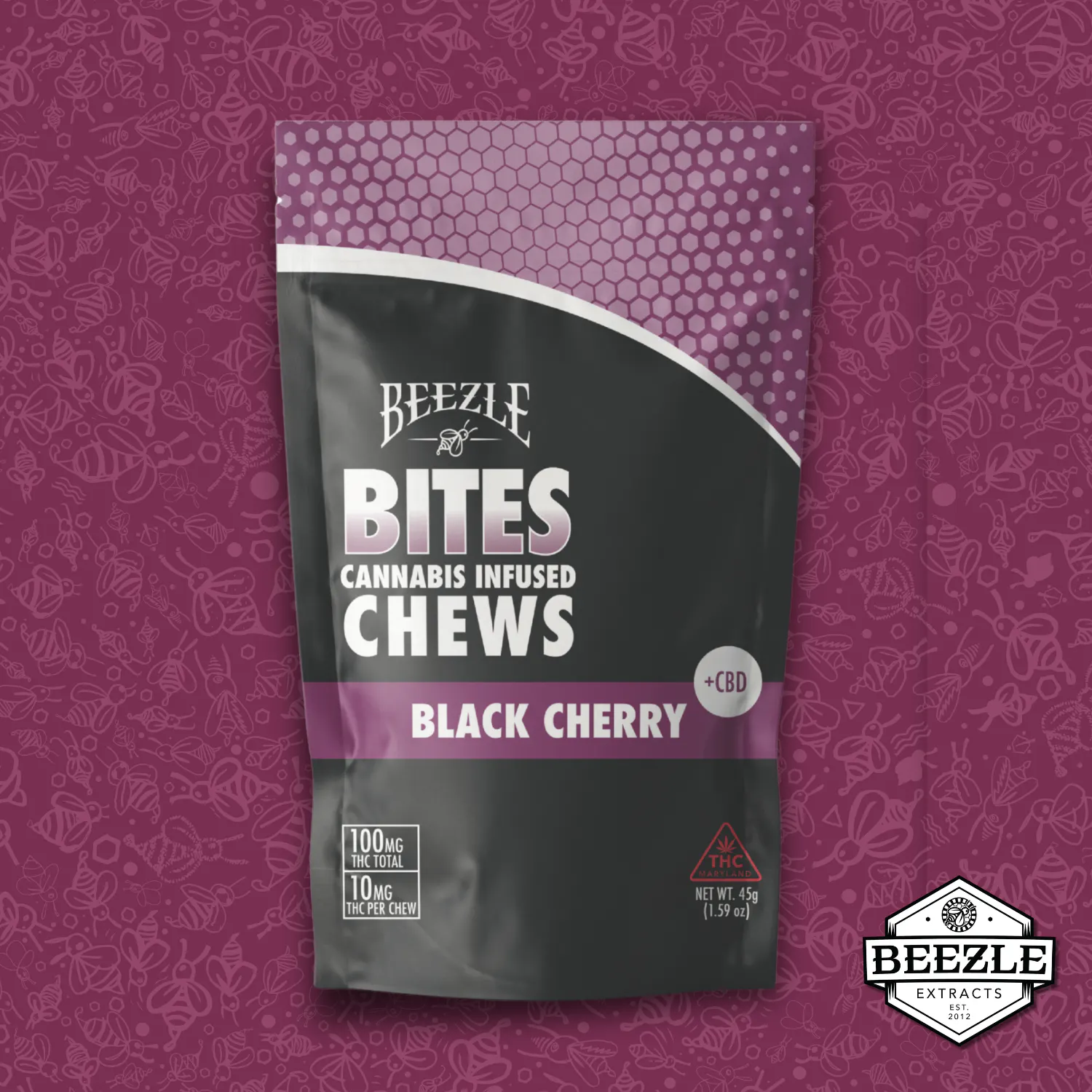 TRUE テルペン 香料 CBD CBN 10ml ブラックベリークッシュ Black Cherry 4:1 (CBD:THC) Chews 10mg x 10pk in Baltimore, MD