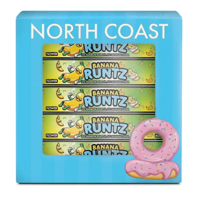 North Coast x Pressure Pack x Pure Coast - 2.5g Rice Paper Donut Tier 1 - Banana Runtz - PRE_ROLLS by North Coast at King of Budz